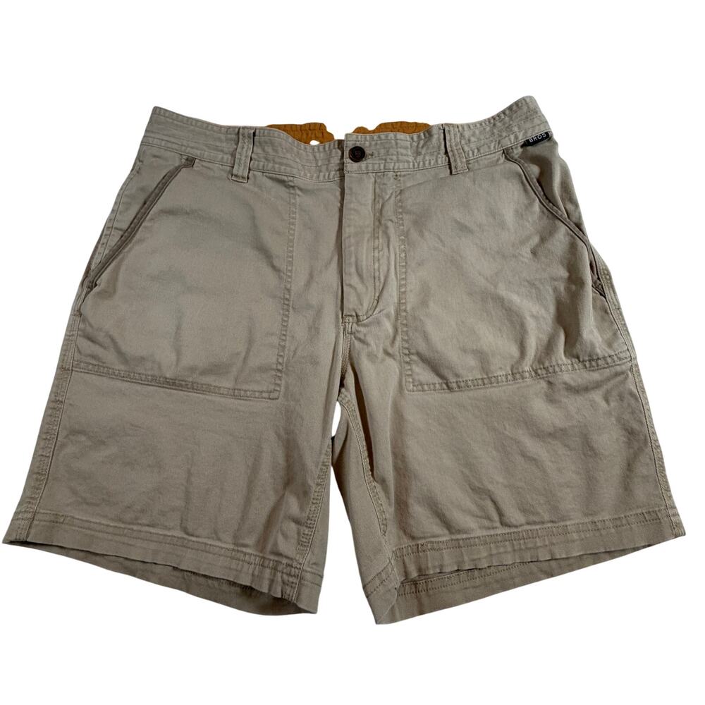 Howler Bros Clarksville Walk Shorts Stretch Cotton Brushed Twill Tan Men Sz 34